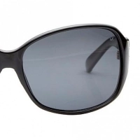 Oval Polarised Lens Black Solid Full Rim Medium Vision Express 41286P Sunglasses