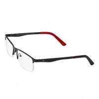 Half Rim Metal Wrap Black Medium Vision Express 29441 Eyeglasses