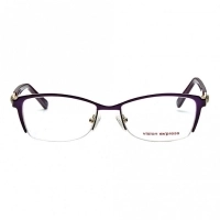 Half Rim Metal Almond Purple Medium Vision Express 31800 Eyeglasses