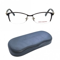 Half Rim Metal Almond Black Medium Vision Express 31800 Eyeglasses