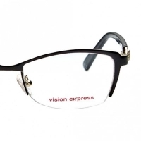 Half Rim Metal Almond Black Medium Vision Express 31800 Eyeglasses