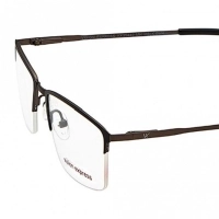 Half Rim Metal Rectangle Black Medium Vision Express 29442 Eyeglasses