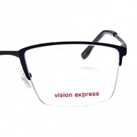 Half Rim Metal Rectangle Blue Medium Vision Express 29442 Eyeglasses