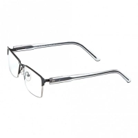Rimless Metal Wrap Black Medium Vision Express 29446 Eyeglasses