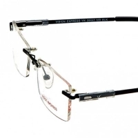 Rimless Metal Rectangle Black Medium Vision Express 29447 Eyeglasses