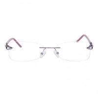Rimless Metal Oval Purple Medium Vision Express 31802 Eyeglasses