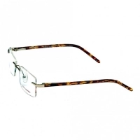 Rimless Metal Rectangle Gold Medium Vision Express 29448 Eyeglasses