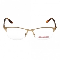 Half Rim Metal Rectangle Gold Medium Vision Express 49050 Eyeglasses
