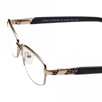 Half Rim Metal Rectangle Gold Medium Vision Express 31803 Eyeglasses