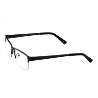 Half Rim Metal Rectangle Black Medium Vision Express 29449 Eyeglasses