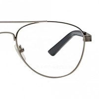 Full Rim Metal Aviator Silver Medium Vision Express 12038 Eyeglasses