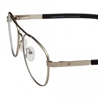Full Rim Metal Aviator Silver Medium Vision Express 12038 Eyeglasses