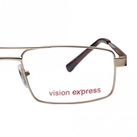 Full Rim Metal Rectangle Gold Medium Vision Express 29450 Eyeglasses