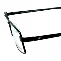 Full Rim Metal Rectangle Black Medium Vision Express 29450 Eyeglasses