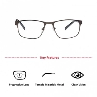 Full Rim Metal Square Gun Metal Medium Vision Express 29451 Eyeglasses