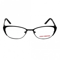 Full Rim Polycarbonate Cat Eye Black Medium Vision Express 49066 Eyeglasses