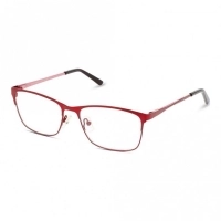 Full Rim Metal Rectangle Red Small Be Bright BBFF08 Eyeglasses
