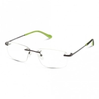 Rimless Monel Rectangle Grey Medium Activ ACHM09 Eyeglasses