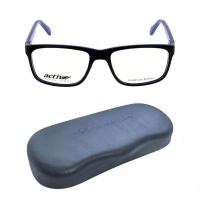 Full Rim Acetate Rectangle Black Medium Activ ACHM15 Eyeglasses