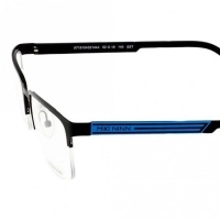Half Rim Stainless Steel Rectangle Black Medium Miki Ninn MNHM18 Eyeglasses