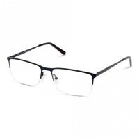 Half Rim Titanium Rectangle Blue Large 5th Avenue FACM41 Eyeglasses