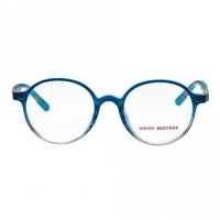 Round Blue Polycarbonate Medium Vision Express 61295 Kids Eyeglasses