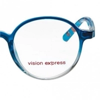 Round Blue Polycarbonate Medium Vision Express 61295 Kids Eyeglasses