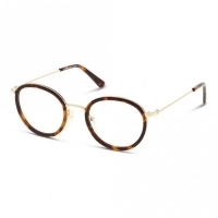 Full Rim Metal Round Brown Men Small In Style ISIT09 Eyeglasses