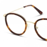 Full Rim Metal Round Brown Men Small In Style ISIT09 Eyeglasses