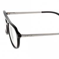 Full Rim Acetate Aviator Black Small In Style ISIT11 Eyeglasses