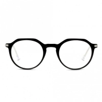 Full Rim Acetate Round Black Medium In Style ISHM04 Eyeglasses