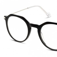 Full Rim Acetate Round Black Medium In Style ISHM04 Eyeglasses