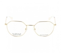 Full Rim Stainless Steel Round Gold Medium In Style ISHM20 Eyeglasses