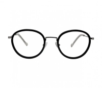 Full Rim Acetate Round Black Medium In Style ISHM29 Eyeglasses
