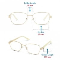 Full Rim Monel Rectangle Gold Medium DbyD DBHF04 Eyeglasses