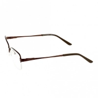 Half Rim Monel Rectangle Brown Medium DbyD DBHF06 Eyeglasses