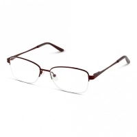 Half Rim Monel Rectangle Red Medium DbyD DBHF06 Eyeglasses