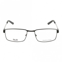 Full Rim Metal Rectangle Black Small DbyD DBHM05 Eyeglasses