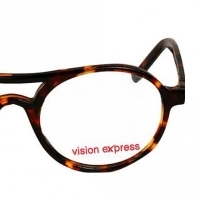 Full Rim Acetate Round Brown Medium Vision Express 12040 Eyeglasses