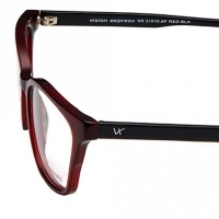 Full Rim Acetate Square Red Medium Vision Express 31810 Eyeglasses