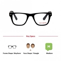 Full Rim Acetate Wayfarer Black Medium Vision Express 29462 Eyeglasses