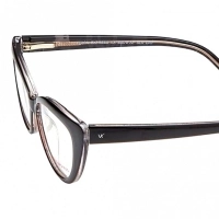 Full Rim Polycarbonate Cat Eye Black Medium Vision Express 49078 Eyeglasses