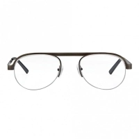 Half Rim Metal Oval Gun Metal Medium Vision Express 29471 Eyeglasses