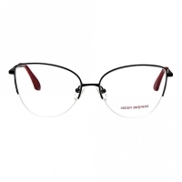 Half Rim Metal Cat Eye Black Medium Vision Express 49083 Eyeglasses