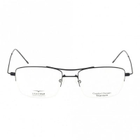 Half Rim Titanium Rectangle Grey Medium Light Fly LFJM38 Eyeglasses