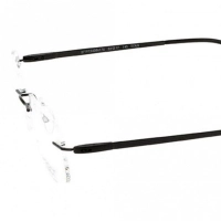 Rimless Titanium Rectangle Black Medium Light Fly L1D1MT Eyeglasses