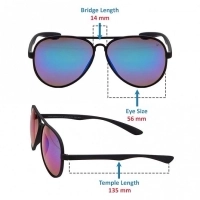 Aviator Mirror Polycarbonate Full Rim Medium Vision Express 12025 Sunglasses