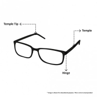 Rimless Metal Rectangle Black Medium Vision Express 29478 Eyeglasses