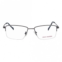 Half Rim Metal Rectangle Gun Metal Medium Vision Express 12045 Eyeglasses