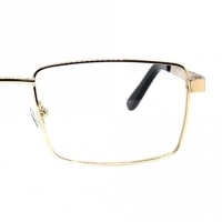 Full Rim Metal Rectangle Gold Medium Vision Express 12046 Eyeglasses